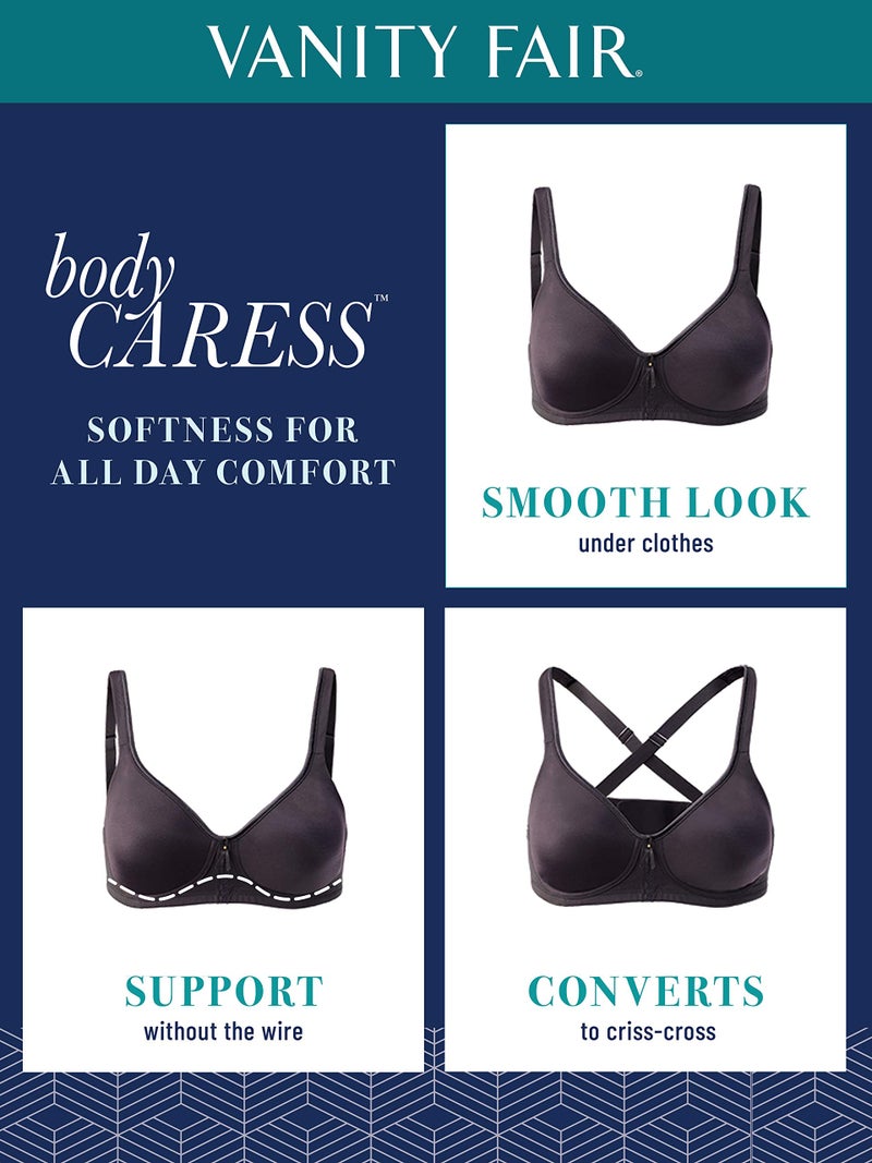 Vanity Fair Womens Body Caress Convertible Wirefree Contour Bra #72335 Bra,Damask Neutral,40D - Image 3